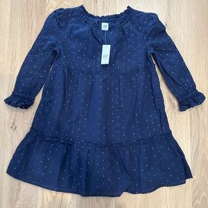Gap Kids Blue White Polka Dot Dress Size S 6-7
